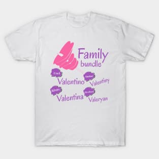 Family bundles, happy valentines day T-Shirt